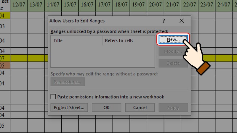 đặt mật khẩu cho file excel